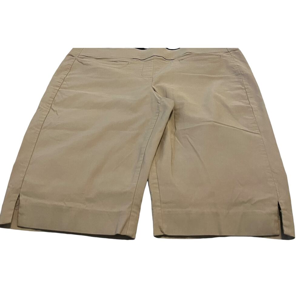 APT. 9 HIGH-RISE ACTIVEWEAR CASUAL CHINO CAPRIS, WOMENS, XL, TAN, STRAIGHT LEG